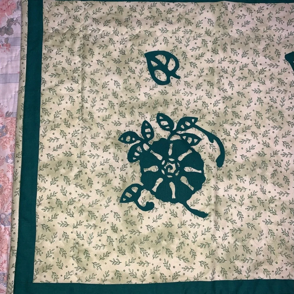 Handmade quilt quilted fall autumn leaves leaf table runner country NEW (Q162)